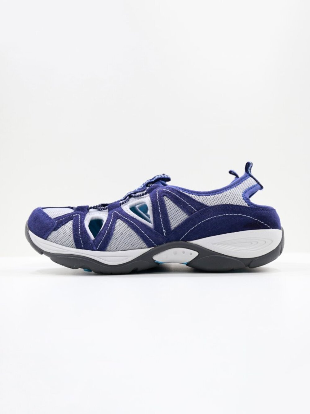Easy Spirit Earthen Blue Mesh & Suede Sport Sandals - Women's 9 Wide